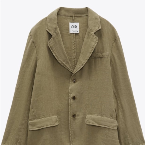 Zara linen blazer size small. never worn - Picture 3 of 3
